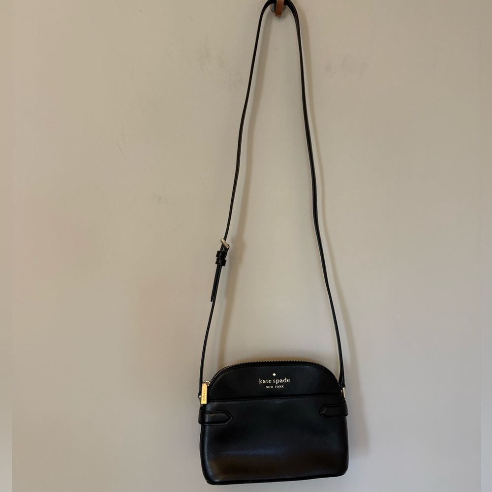Kate Spade black Saffiano leather Staci Dome Crossbody. Purse. - Picture 3 of 17
